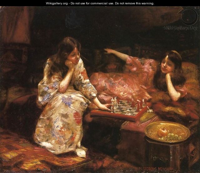 Repose - A Game of Chess - Henry Siddons Mowbray