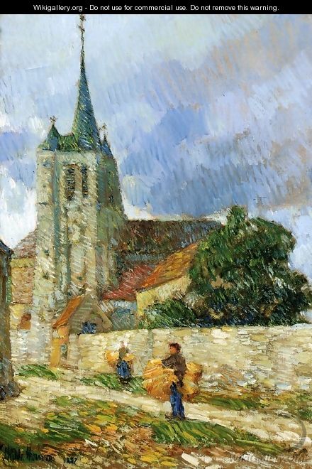 Village Scene, Breton - Frederick Childe Hassam