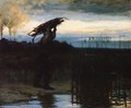 Man Carrying Sticks at Dusk - William Gilbert Gaul