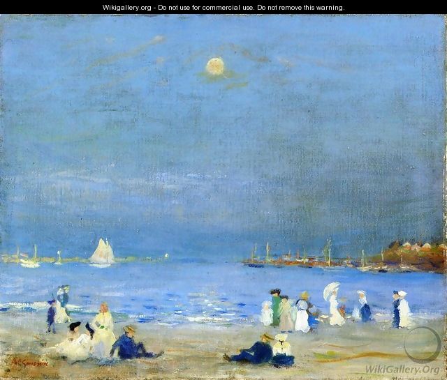 Beach Scene - Arthur C. Goodwin