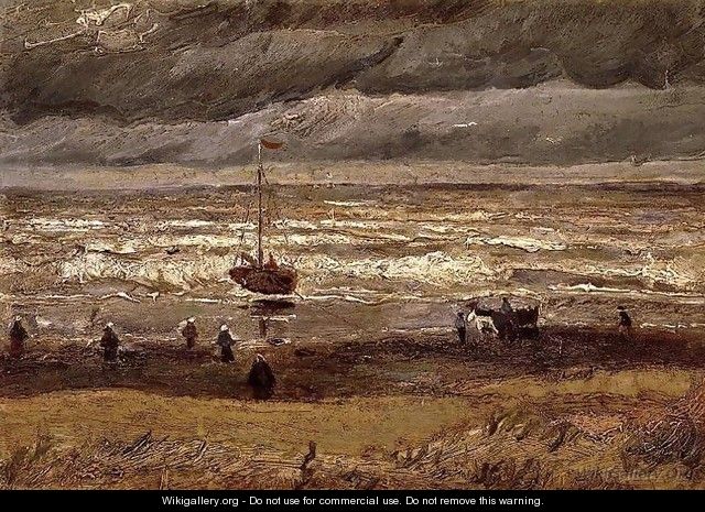 Beach at Scheveningen in Stormy Weather - Vincent Van Gogh