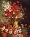 Vase with Poppies, Cornflowers, Peonies and Chrysanthemums - Vincent Van Gogh