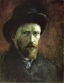 Self Portrait in a Dark Felt Hat - Vincent Van Gogh