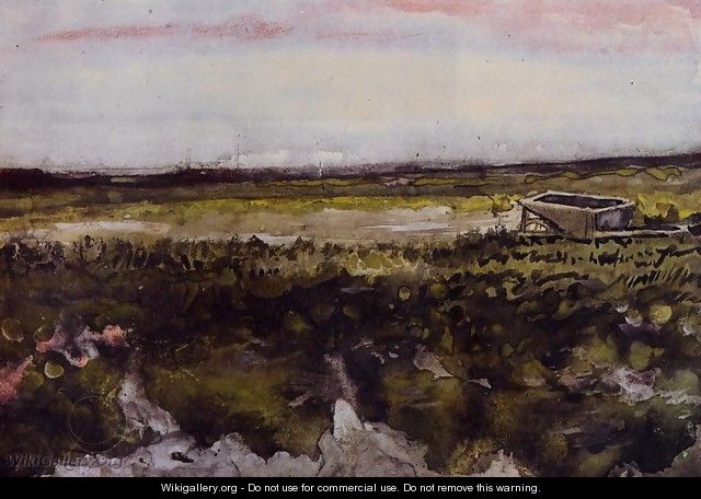 The Heath with a Wheelbarrow - Vincent Van Gogh