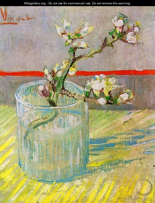 Blossoming Almond Branch in a Glass - Vincent Van Gogh