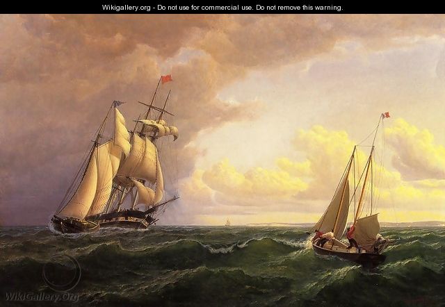 Whaler off the Vineyard - Outward Bound - William Bradford