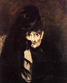 Portrait of Berthe Morisot with Hat, in Mourning - Edouard Manet