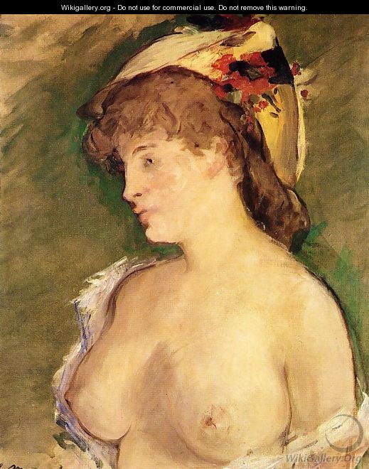 The Blond with Bare Breasts - Edouard Manet