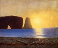 The Sun Sets, Perce Rock, Gaspe, Quebec - William Bradford