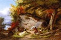 Indian Campfire at Big Rock - Cornelius David Krieghoff