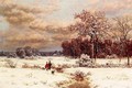 Children in a Snowy Landscape - William Mason Brown