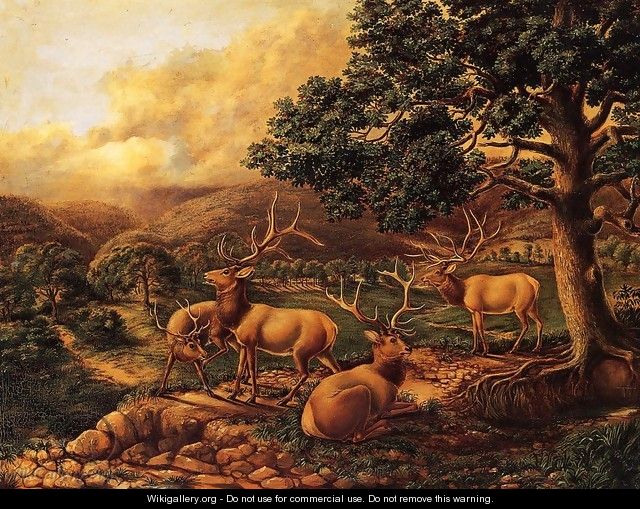 Four Elk - Titian Ramsay Peale
