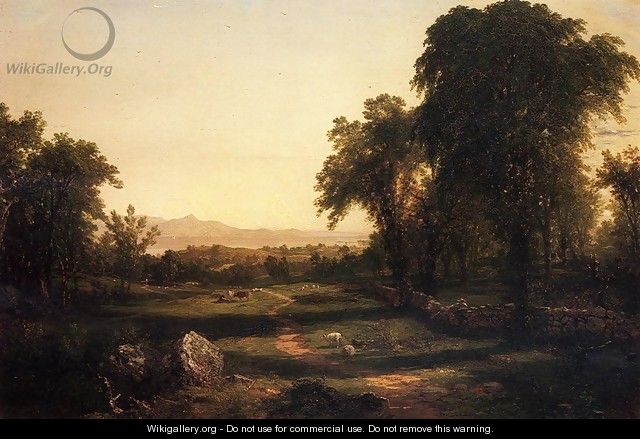 Path over the Field - A Reccollection of the Hudson - John Frederick Kensett