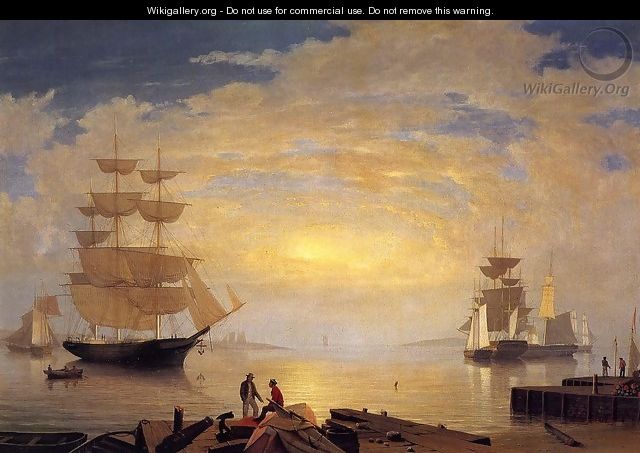 Gloucester Harbor at Sunrise - Fitz Hugh Lane