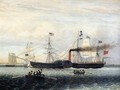 The Britannia Entering Boston Harbor - Fitz Hugh Lane