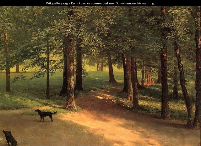 Irvington Woods - Albert Bierstadt
