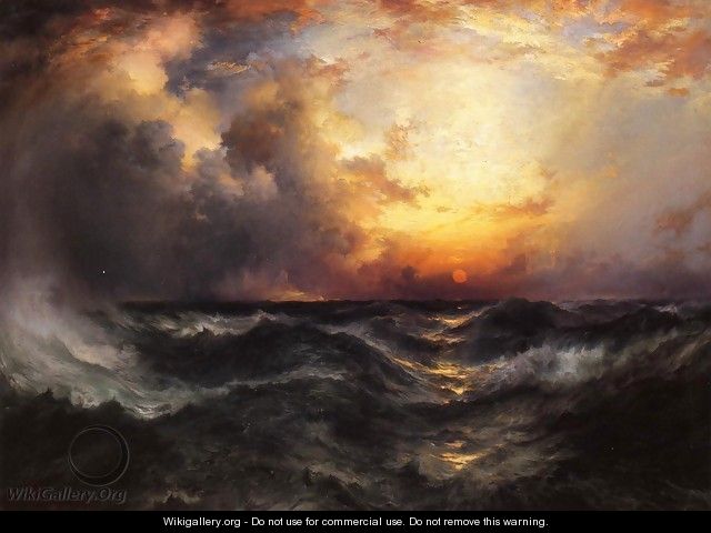 Sunset in Mid-Ocean - Thomas Moran