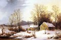 Farmstead in Winter - George Henry Durrie