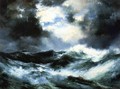 Moonlit Shipwreck at Sea - Thomas Moran