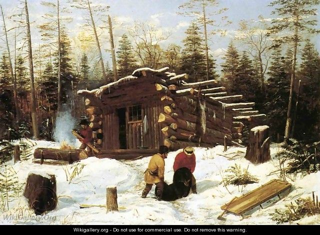 Bringing Home Game: Winter Shanty at Ragged Lake - Arthur Fitzwilliam Tait