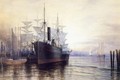 Sunset, New York Harbor - Henry Farrer