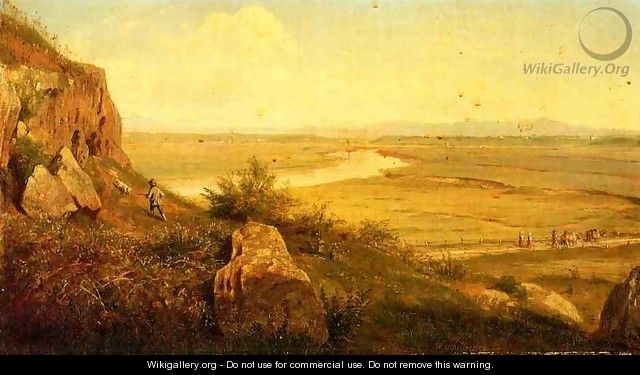 A Hunter in a Landscape - Thomas Worthington Whittredge