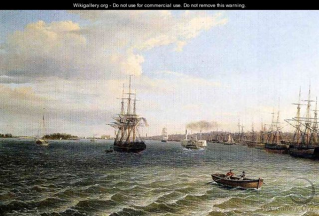 View of Philadelphia, Looking South on the Delaware River - Thomas Birch