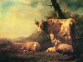 Cattle and Sheep in a Landscape - Eugène Verboeckhoven