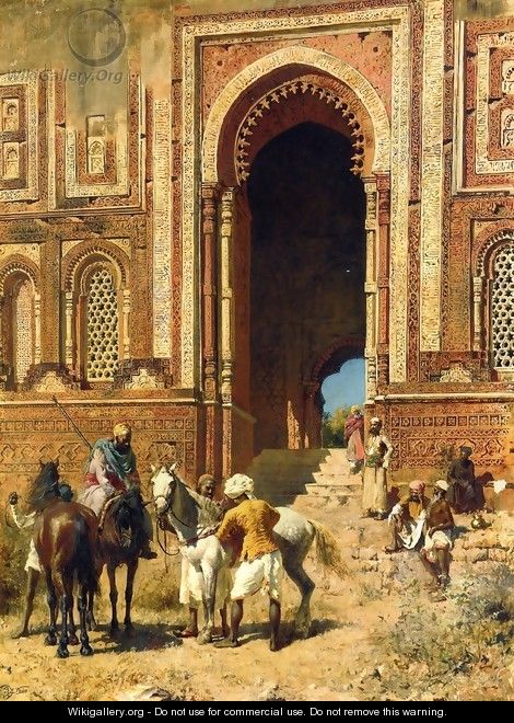 Indian Horsemen at the Gateway of Alah-ou-din, Old Delhi - Edwin Lord Weeks