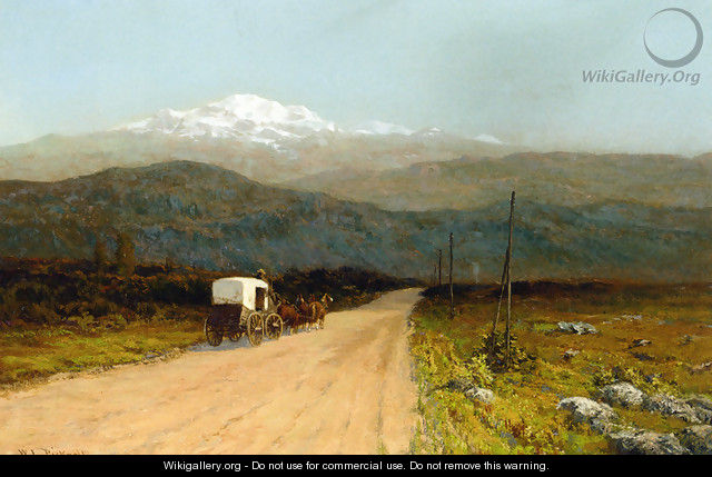 Mountain Landscape with Coach - William Lamb Picknell