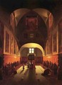 The Interior of the Capuchin Chapel In the Piazza Barberini (after Francois Marius Granet) - Thomas Sully