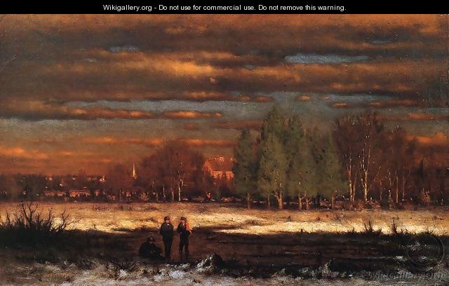 Winter Evening, Montclair - George Inness