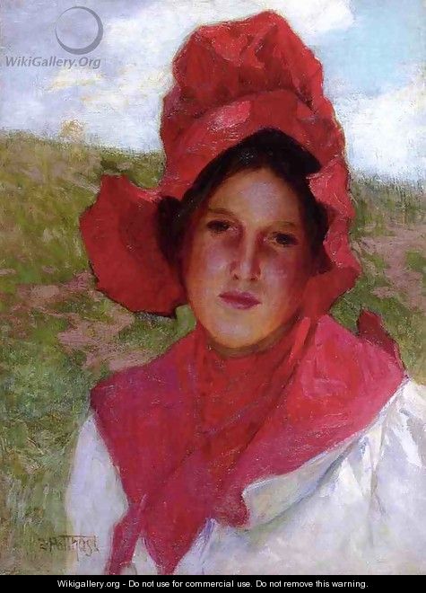 Girl in a Red Bonnet - Edward Henry Potthast
