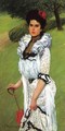 The White Dress: Portrait of a Young Woman in a Park - William Thomas Smedley