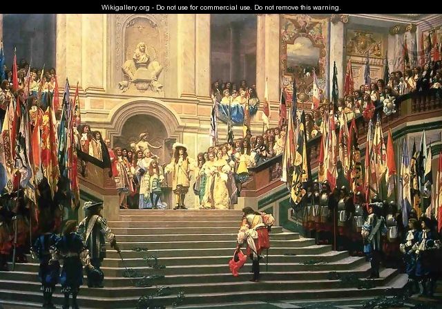 The Reception for Prince Conde at Versailles - Jean-Léon Gérôme