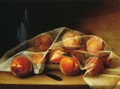 Fruit Piece with Peaches Covered by a Handkerchief - Raphaelle Peale