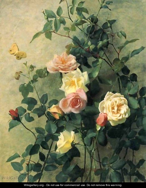 Roses on a Wall - George Cochran Lambdin