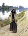 Girl by a Path - Charles Sprague Pearce