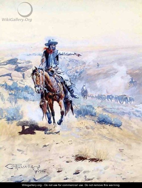 Pointing Out the Trail - Charles Marion Russell