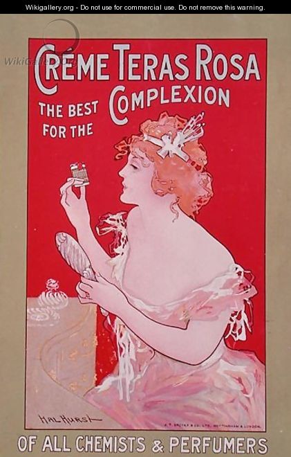 Poster advertising the beauty cream Teras Rosa - Hal Hurst