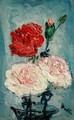 Carnations in a Glass Vase - George Leslie Hunter