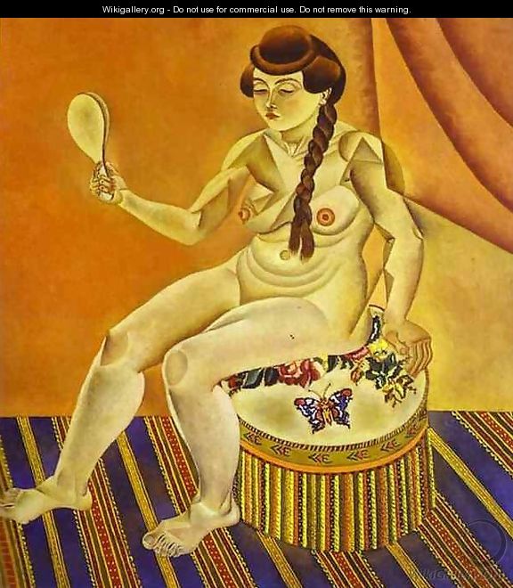 Nude with Mirror - Joaquin Miro