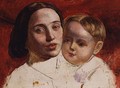 The Artists sister Mrs Sarah Wilson and her child - William Holman Hunt