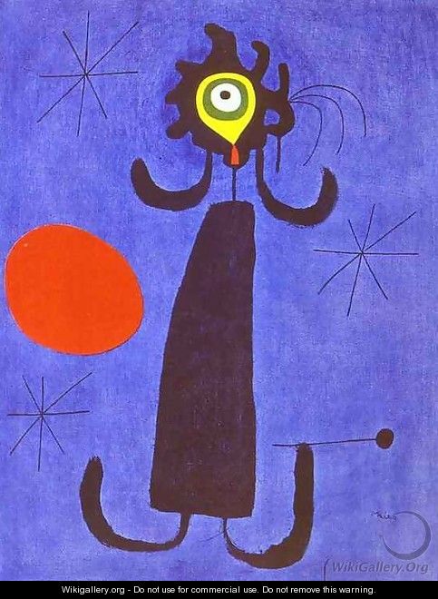 Woman in Front of the Sun - Joaquin Miro