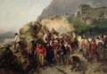 The Injured Garibaldi 1807-82 in the Aspromonte Mountains - Girolamo Induno