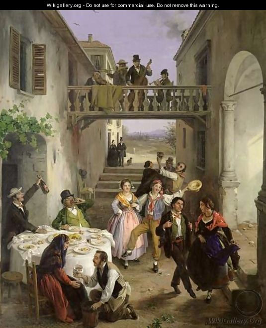 A Wedding at Brianza - Angelo Inganni