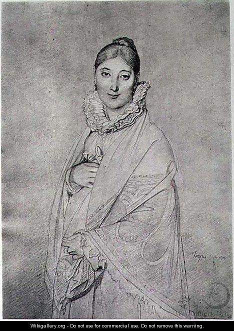 Portrait of a Woman - (after) Ingres, Jean Auguste Dominique
