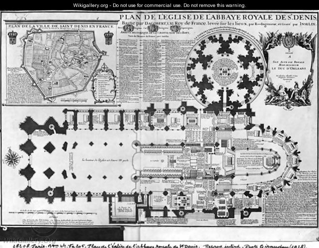 Plan of the Abbey Church of St Denis - Charles Inselin