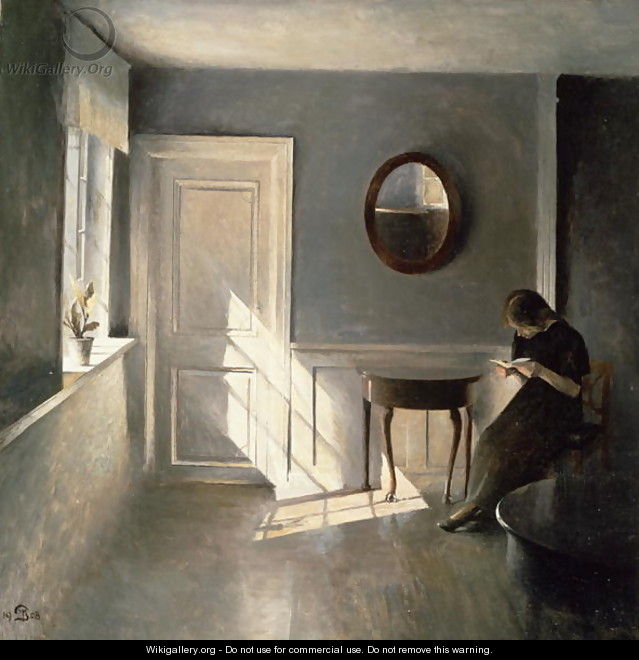 Girl Reading a Letter in an Interior - Peder Vilhelm Ilsted