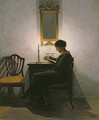 Woman reading by candlelight1 - Peder Vilhelm Ilsted